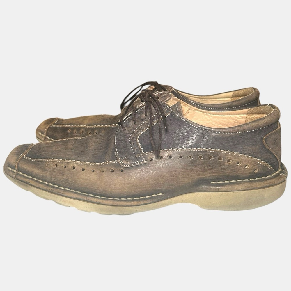 Mezlan MUZIO Distressed Leather Oxfords | Size 8 M | Hand-Finished Spain - Picture 11 of 11